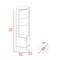 Tuhome Syrah Corner Bar Cabinet, Eight Bottle Cubbies, Double Door, Two Open Shelves, Macadamia BLM7787 - alternate 4
